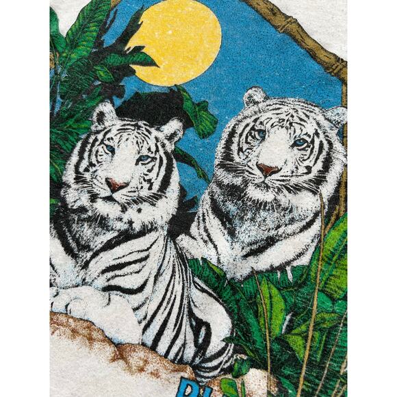Vintage Extinction Is Forever Busch Gardens Tiger Nature T Shirt Single Stitch L - Picture 3 of 11
